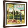 Basketball Orange Label - Claremont, CA-Lantern Press-Framed Art Print