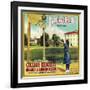 Basketball Orange Label - Claremont, CA-Lantern Press-Framed Art Print