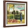 Basketball Orange Label - Claremont, CA-Lantern Press-Framed Art Print