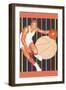 Basketball Player Dribbling-null-Framed Art Print