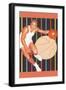 Basketball Player Dribbling-null-Framed Art Print