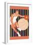 Basketball Player Dribbling-null-Framed Art Print