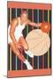 Basketball Player Dribbling-null-Mounted Art Print