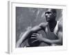 Basketball Player Resting-null-Framed Photographic Print