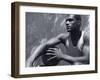 Basketball Player Resting-null-Framed Photographic Print