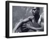 Basketball Player Resting-null-Framed Photographic Print