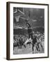 Basketball Player Wilt Chamberlain During Game Against the Celtics-George Silk-Framed Premium Photographic Print