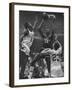 Basketball Players Bill Russell and Wilt Chamberlain During Game-George Silk-Framed Premium Photographic Print