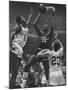 Basketball Players Bill Russell and Wilt Chamberlain During Game-George Silk-Mounted Premium Photographic Print