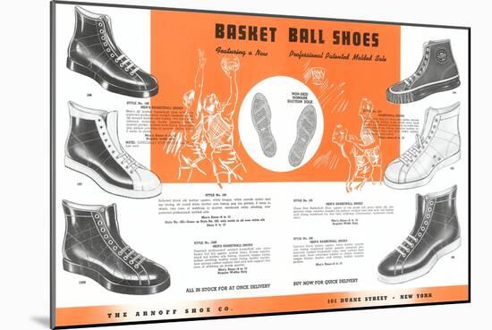 Basketball Shoes-null-Mounted Art Print