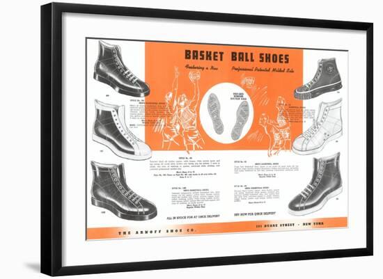 Basketball Shoes-null-Framed Art Print