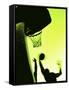 Basketball Silhouette-null-Framed Stretched Canvas