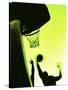 Basketball Silhouette-null-Stretched Canvas