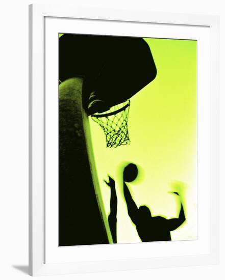 Basketball Silhouette-null-Framed Photographic Print