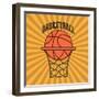 Basketball Sport Design-Jemastock-Framed Art Print