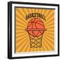 Basketball Sport Design-Jemastock-Framed Art Print