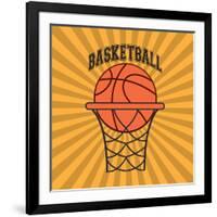 Basketball Sport Design-Jemastock-Framed Art Print