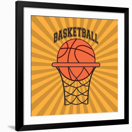 Basketball Sport Design-Jemastock-Framed Art Print