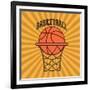 Basketball Sport Design-Jemastock-Framed Art Print