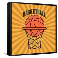 Basketball Sport Design-Jemastock-Framed Stretched Canvas