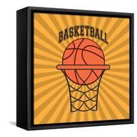 Basketball Sport Design-Jemastock-Framed Stretched Canvas