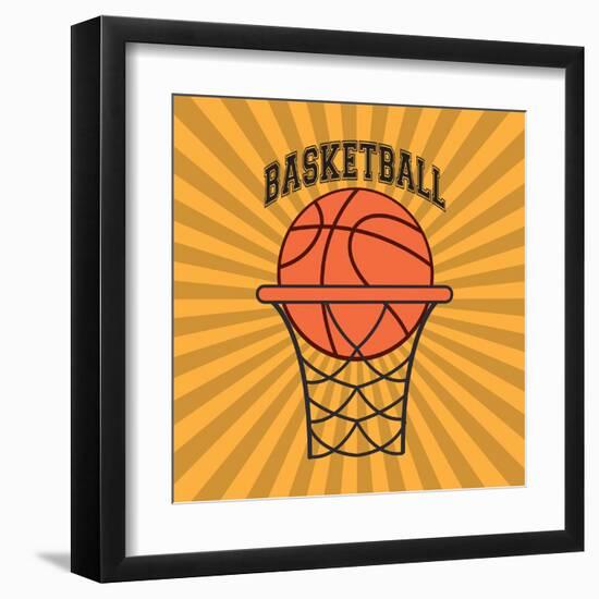 Basketball Sport Design-Jemastock-Framed Art Print