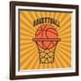 Basketball Sport Design-Jemastock-Framed Art Print