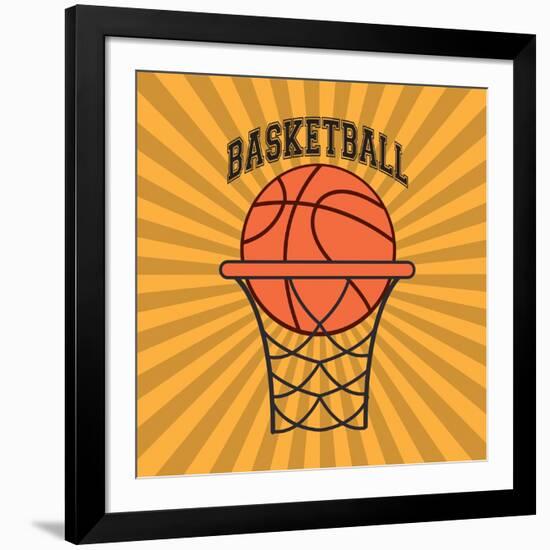 Basketball Sport Design-Jemastock-Framed Art Print