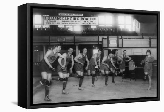 Basketball Team Learns to Dance Photograph - Washington, DC-Lantern Press-Framed Stretched Canvas