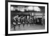 Basketball Team Learns to Dance Photograph - Washington, DC-Lantern Press-Framed Art Print