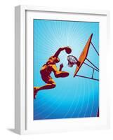 Basketball3Drms-Tonis Pan-Framed Art Print