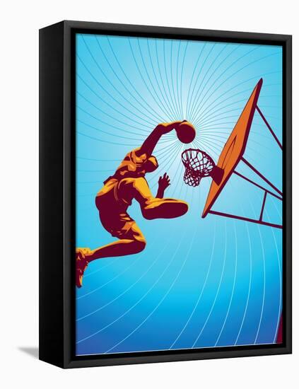 Basketball3Drms-Tonis Pan-Framed Stretched Canvas