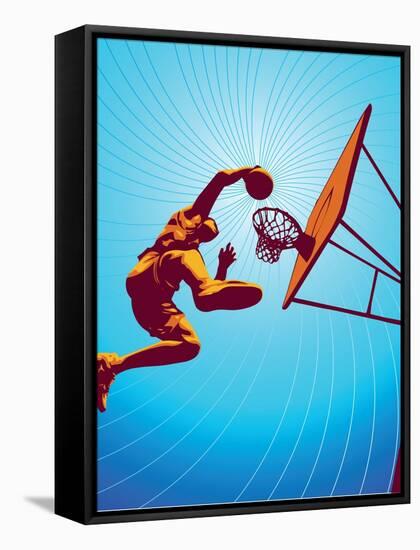 Basketball3Drms-Tonis Pan-Framed Stretched Canvas