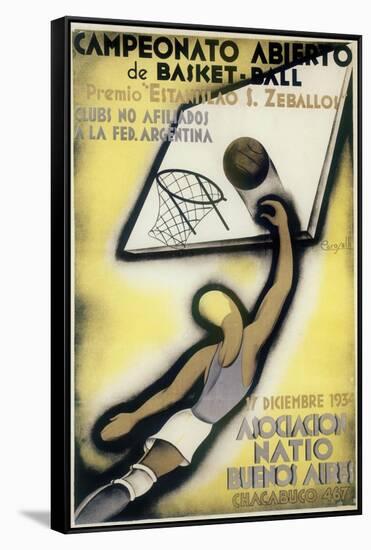 Basketball-Vintage Apple Collection-Framed Stretched Canvas