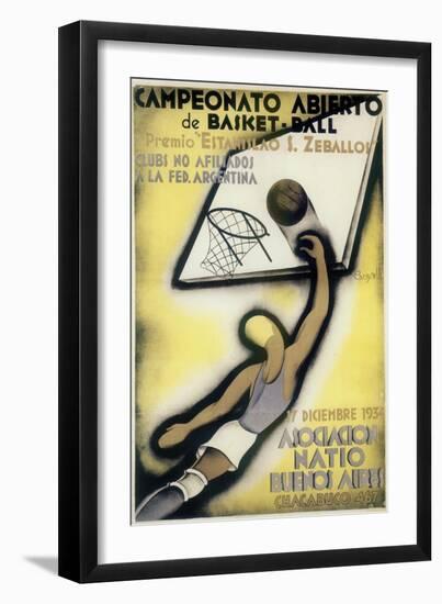 Basketball-Vintage Apple Collection-Framed Giclee Print