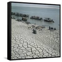 Basketmakers on the Shores of the Indus River-Paul Almasy-Framed Stretched Canvas