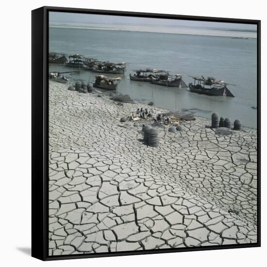 Basketmakers on the Shores of the Indus River-Paul Almasy-Framed Stretched Canvas