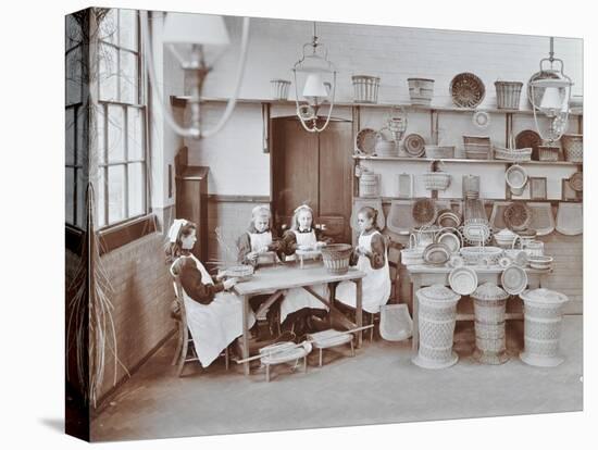 Basketry Workshop at Elm Lodge Residential School for Elder Blind Girls, London, 1908-null-Stretched Canvas