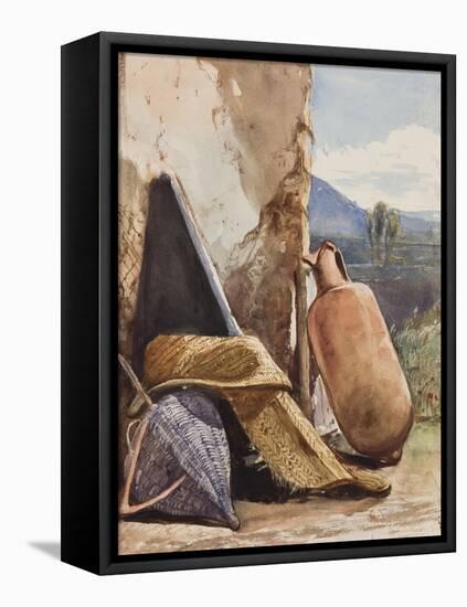 Baskets and Amphora-Giacinto Gigante-Framed Stretched Canvas