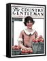 "Baskets of Peaches," Country Gentleman Cover, August 4, 1923-Katherine R. Wireman-Framed Stretched Canvas