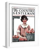 "Baskets of Peaches," Country Gentleman Cover, August 4, 1923-Katherine R. Wireman-Framed Giclee Print