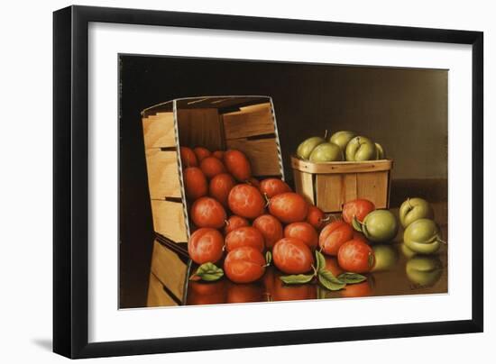 Baskets of Plums-Levi Wells Prentice-Framed Giclee Print