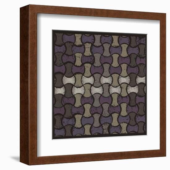 Basketweave Oval - Plum-Susan Clickner-Framed Giclee Print