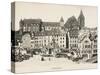 Basle - Switzerland - Barfusserplatz-null-Stretched Canvas