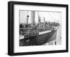 Basque Refugee Children from Bilbao Crowd the Deck of the Barcelona Liner Habana-null-Framed Photographic Print