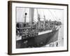 Basque Refugee Children from Bilbao Crowd the Deck of the Barcelona Liner Habana-null-Framed Photographic Print