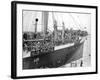 Basque Refugee Children from Bilbao Crowd the Deck of the Barcelona Liner Habana-null-Framed Photographic Print