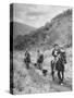 Basque Shepherder Bertrand Borda Carring a Stray Lamb Back to the Herd-Carl Mydans-Stretched Canvas