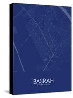 Basrah, Iraq Blue Map-null-Stretched Canvas