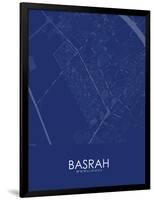 Basrah, Iraq Blue Map-null-Framed Poster